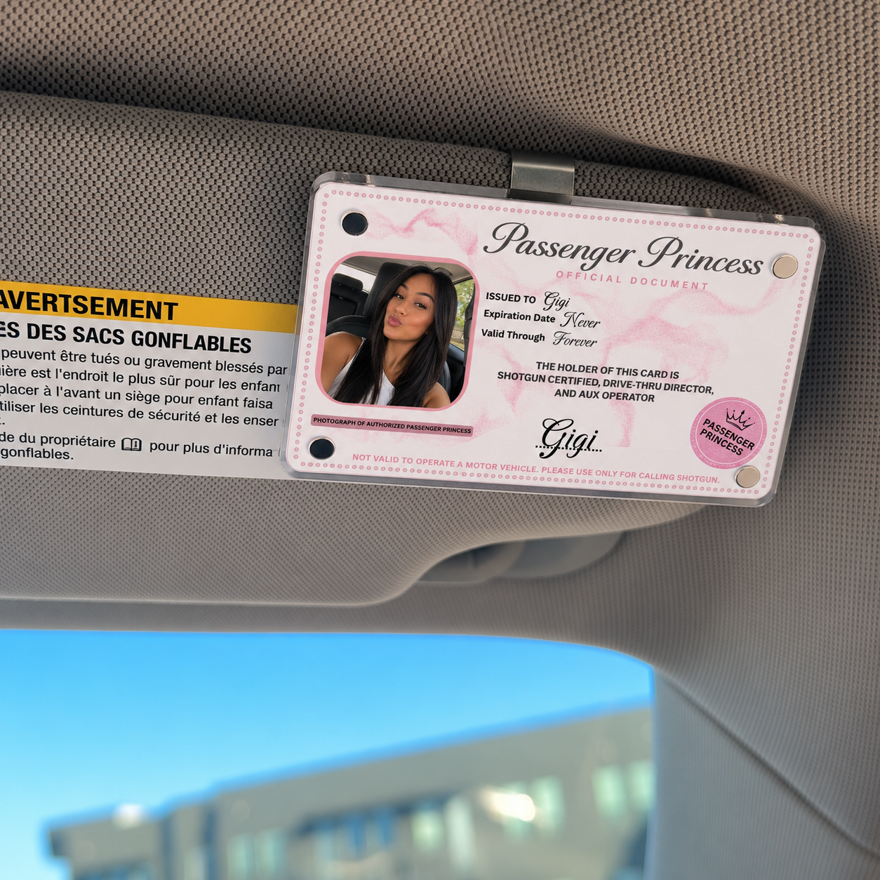 passenger princess photo card gift for her